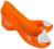 GUMOWE BALERINKI MELISKI SERCE KOTURNY ORANGE 38