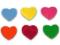 ŁATKI aplikacje SERCE 6 kolorów naprasowanki łaty