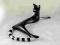 Ćmielów - piękny kot, porcelanowa figurka, 1950/60