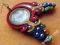 kolczyki z sutaszu  kolorowe winogrono tanio