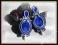 kolczyki z sutaszu , handmade soutache szafirowe