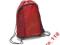 Plecak worek czerwony z odblaskiem kieszenią 4258