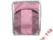 Plecak worek różowy z odblaskiem kieszenią 4258.21