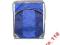 Plecak worek niebieski z odblaskiem kieszenią 4258
