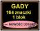 GADY - zestaw 164 znaczki i 1 blok NOWOŚCI #17n