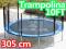 EXTRA MOCNA TRAMPOLINA +SIATKA Drabinka 305cm 10FT