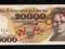 20000 zł 1989 r. WZÓR, Seria A  Stan UNC 1 Niska