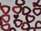 Serca bordowe metaliczne 50 szt