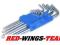 KLUCZE TYPU TORX kpl.9 cz BEAST T10-T50 otwory x2
