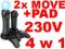 PS3 ŁADOWARKA MOVE 4w1 2x MOVE + PAD NOWA GWAR 24h