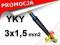 KABEL ZIEMNY Przewód YKY 3x1,5mm2 PEWNA JAKOŚĆ TFK