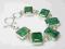312/ BRANSOLETKA - szmaragdy - SREBRO 925