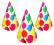 Czapeczki urodzinowe baloniki - 6 szt Urodziny