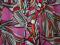 KAJA: (767) Wzorzysta satyna 150 cm szer. z czerw