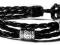 Bransoletka z rzemienia - Czarna