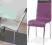 Krzesło metalowe fiolet białe H-161 salon kuchnia