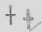 Piękny Srebrny  Wisiorek Krzyż Dwustronny !!!
