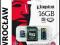 ORYGINAŁ KINGSTON micro SDHC 16 GB  +CZYTNIK +ADAP