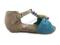 Wizytowe sandałki balerinki 24 niebieskie pukają