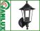 Kinkiet ogrodowy LAMPA zewnętrzna do góry CZARNA