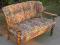 PIĘKNA STYLOWA DĘBOWA SOFA W KWIATKI OD 1 ZŁ.