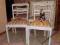 4 krzesła, piękne bielone,shabby chic,vintage