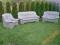 Komplet Skóra Sofa rozkładana 3 os. + 2 os +fotel