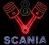 Scania V8 logo tabllica na łóżko