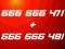 666 666 471 + 666 666 481 ZŁOTY NUMER MEGA PARA FV