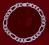 SREBRNA BRANSOLETA FIGARO DIAMENTOWANE - 28,3 g