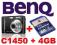 APARAT CYFROWY BENQ C1450 KARTA 4GB 14 MPIX 3XZOOM