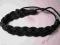 BRANSOLETKA czarna WARKOCZ rzemień pleciona HIT