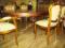 stół + 6 krzeseł krzesła złota tapicerka