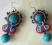 Kolczyki  Sutasz, prezent, Turkus KALAIT, soutache