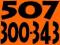 507-300-343 ===== NUMER ORANGE 5 ===== 507-300-343