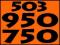 503-950-750 ===== NUMER ORANGE 5 ===== 503-950-750