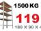 REGAŁ REGAŁY 180x90x40 300KG/1500KG - 5P PROMOCJA