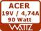 ACER - NOWY ORYGINALNY ZASILACZ - 19V 4,74A - FV