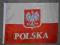 ~ FLAGA KIBICA POLSKA EURO 2012 GODŁO ~ 40 x 30