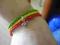 Bransoletka rasta + charms rzemień pleciony