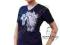 AMIGO Koszulka t-shirt z koniem bawełna granat XXS