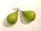 kolczyki klipsy gruszki owoce