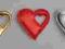 Aplikacje - serduszka z dziurkami - 5 szt