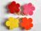 Kwiatki filcowe duże na klamerce 4 szt.