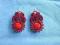 Śliczne kolczyki sutasz czerwone