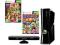 XBOX 360 4GB +KINECT +ADVENTURES +CARNIVAL +LIVE