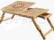 Stolik do laptopa bambusowy składany z szufladą