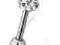 Kolczyk do ucha tragusa EAR PIERCING EPOXY crystal