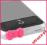 HIT kapturek3,5mm MINIPOL iPhone/iPod KOKARDA róż