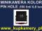 MINIKAMERA KOLOROWA 550 linii 0,8 lux ,PIN HOLE